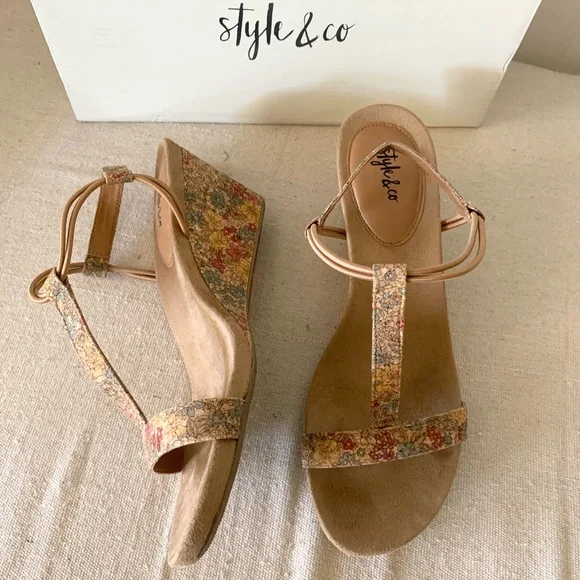 Style & Co Wedge Sandals Size 9 - Picture 4 of 7